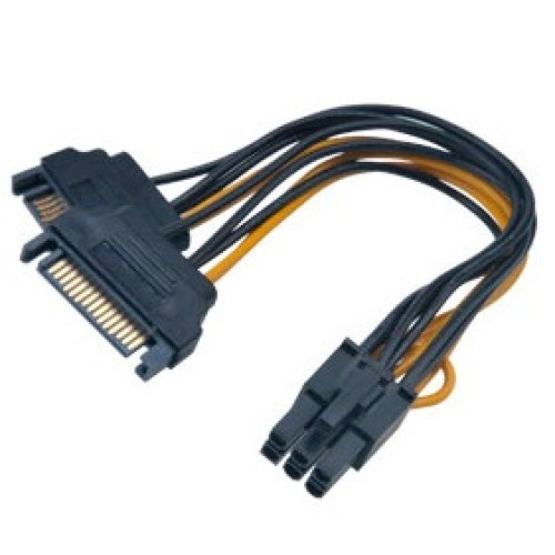 Kábel Akasa 2xSATA -> 6pin PCIe 0,15m