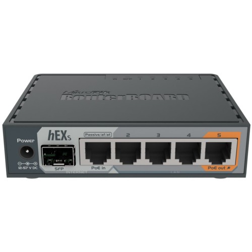 RouterBoard Mikrotik hEX S 5x GLAN, 1x SFP, USB, L4, PSU