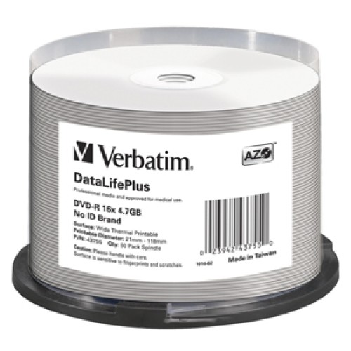 DVD-R VERBATIM DTL+  Printable Thermal 4,7GB 16X 50ks/cake