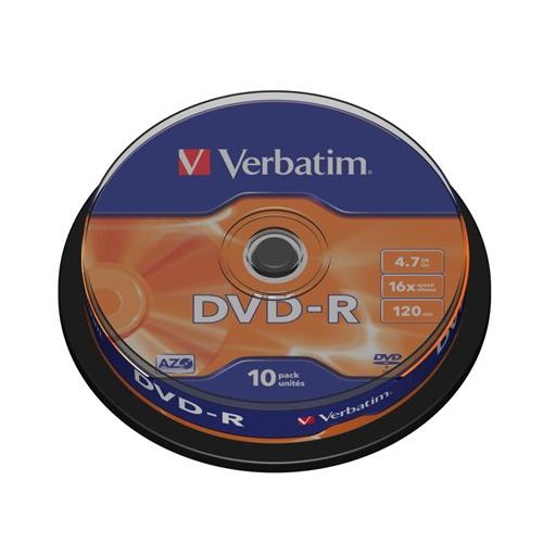 Médium Verbatim DVD-R 4,7GB 16x 10-cake