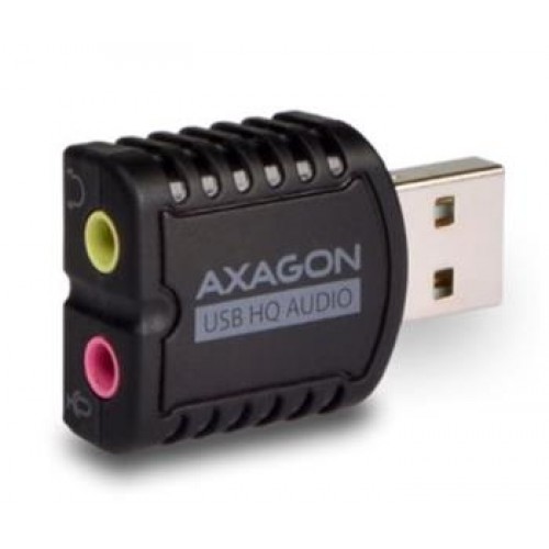 AXAGON ADA-17 USB mini audio, redukcia USB na 2x 3,5mm Jack (slúchadlá + mikrofón) HQ audio, 24-bit/96kHz