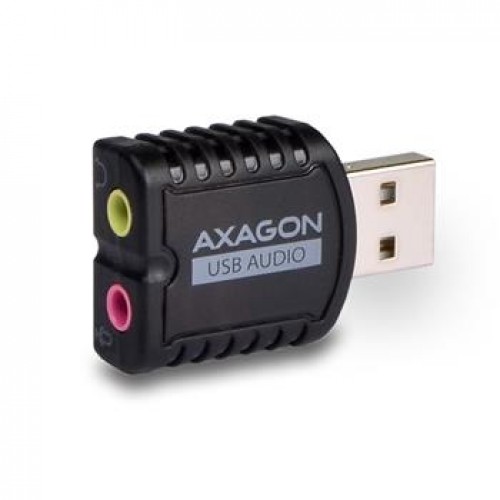 AXAGON ADA-10 USB mini audio, redukcia USB na 2x 3,5mm Jack (slúchadlá + mikrofón)