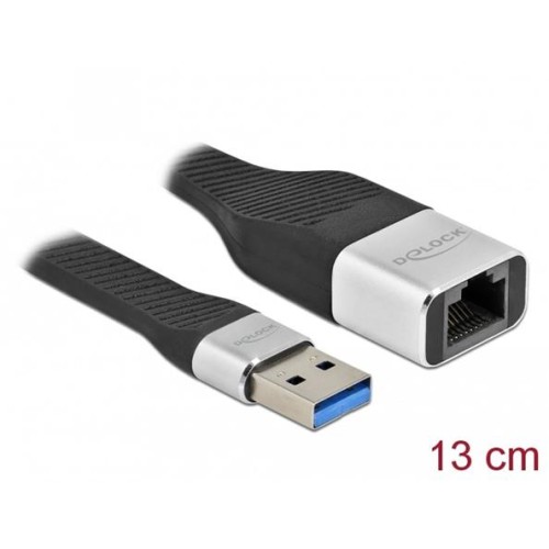 Delock FPC plochý stuhový kabel, USB Typ-A na Gigabit LAN 10/100/1000 Mbps, 13 cm