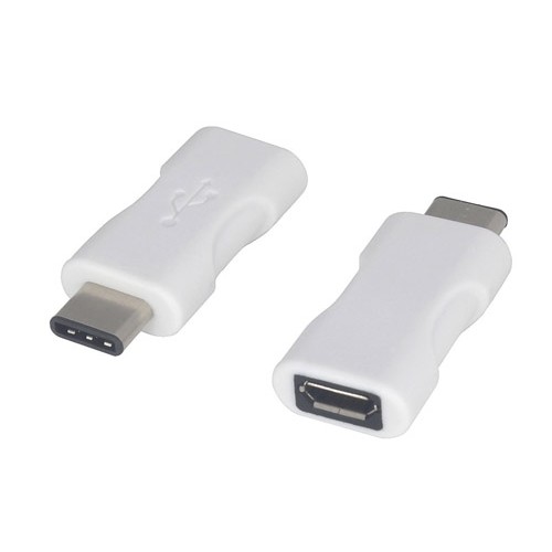 Redukcia USB 3.1 konektor C/male - micro USB konektor B/female bílý
