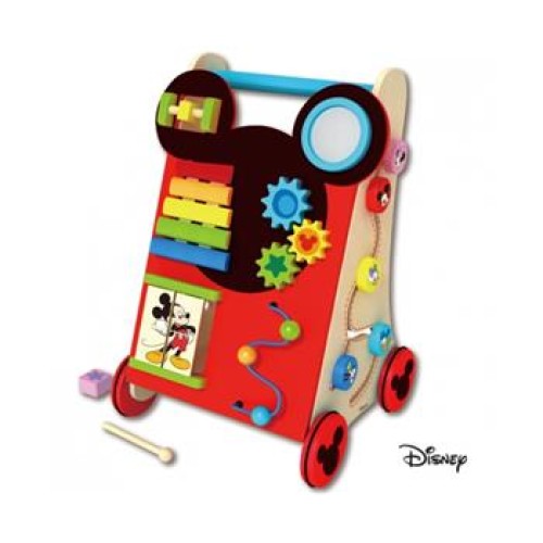 Hračka Disney baby drevené aktívne chodítko Mickey