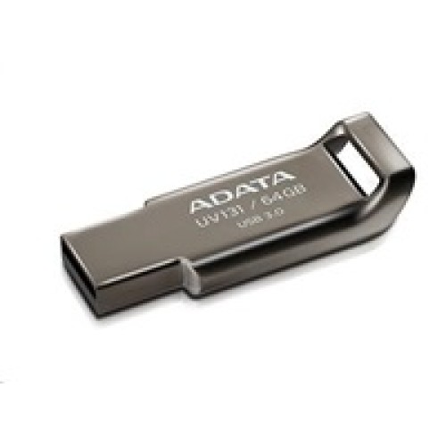 ADATA Flash Disk 64GB UV131, USB 3.1 DashDrive, chrómovo sivá, sivá