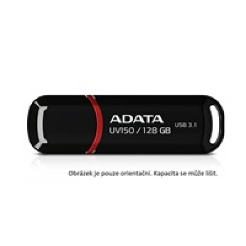 ADATA Flash Disk 64GB UV150, USB 3.1 disk Dash Drive (R:90/W:20 MB/s) čierny