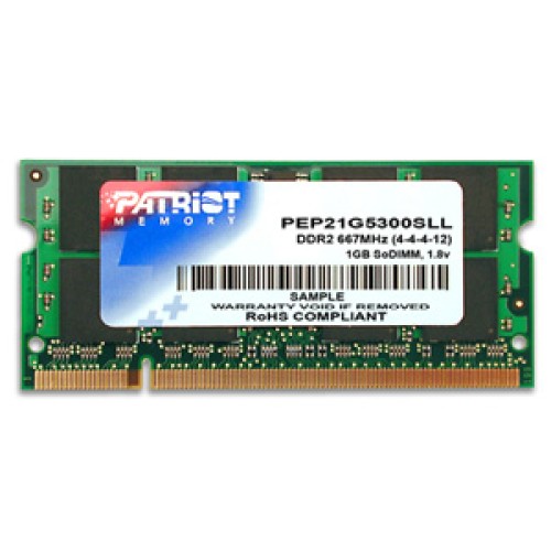 Pamäť Patriot SO-DIMM DDR2 2GB SL PC2-6400 800MHz CL6