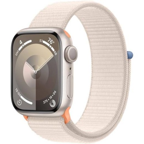Hodinky Apple Watch Series 9 GPS + Cellular, 41mm Starlight Aluminium Case with Starlight Sport Loop