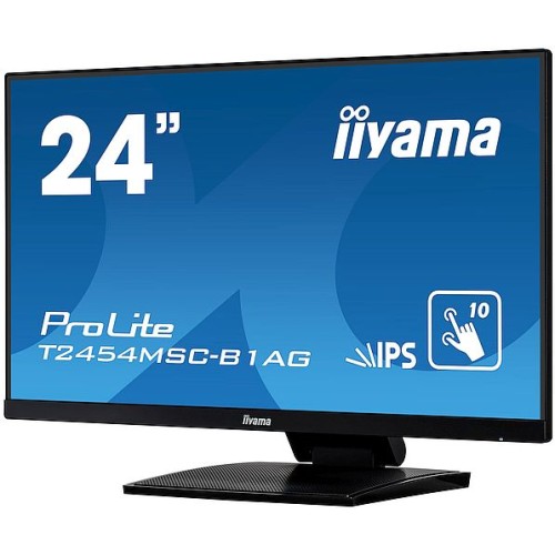 Dotykový monitor IIYAMA ProLite T2454MSC-B1AG, 24" IPS LED, PCAP, 4ms, 250cd/m2, USB, VGA/HDMI, AG, černý