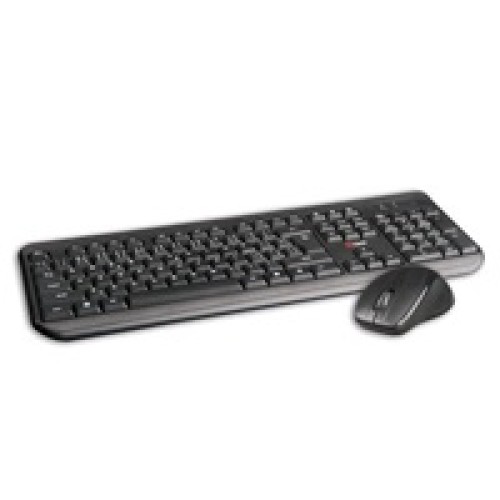 C-TECH klávesnica a myš WLKMC-01, USB, čierna, bezdrôtová, CZ+SK