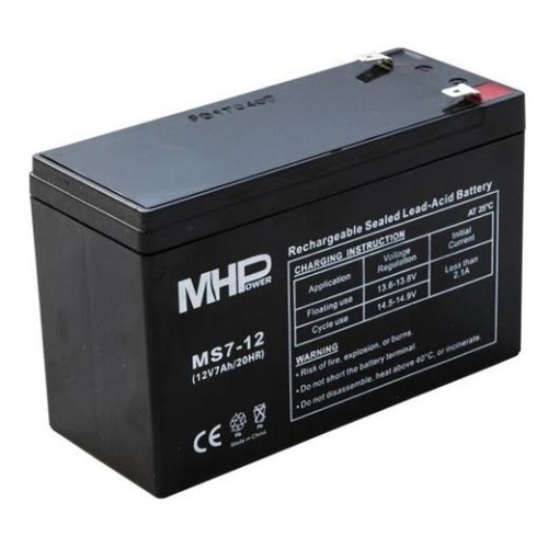 Batéria MHPower MS7-12 VRLA AGM 12V/7Ah, náhrada za RBC2
