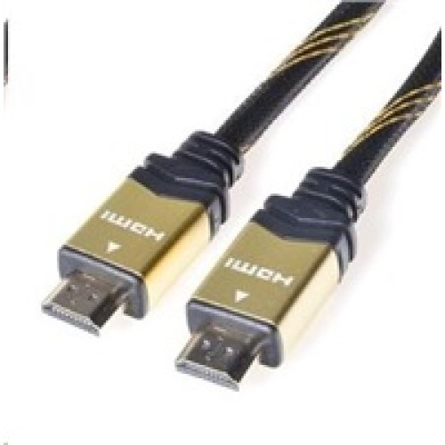 PREMIUMCORD Gold HDMI High Speed + Ethernet kábel (v1.4), opletené, pozlátené konektory, 1,5 m