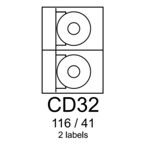 etikety RAYFILM CD32 116/41 fotolesklé biele inkjet 120g R0115CD32G