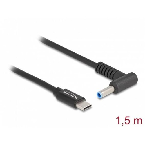 Delock Nabíjecí kabel pro laptop, ze zástrčky rozhraní USB Type-C™ na zástrčku HP 4,5 x 3,0 mm