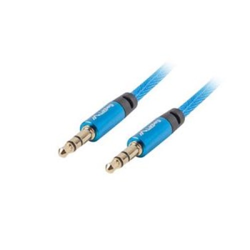 LANBERG Minijack 3.5mm M / M 3 PIN kabel 1m, modrý