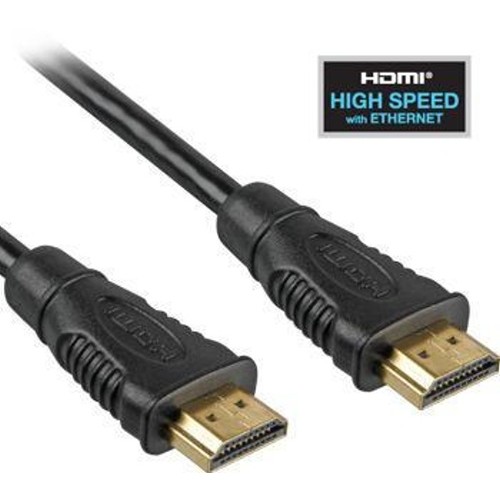 Kábel propojovací HDMI 1.4 s Ethernetem HDMI (M) - HDMI (M),  zlacené konektory, 5m
