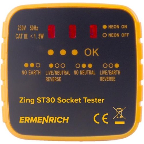 Tester zásuviek Ermenrich Zing ST30