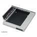 AKASA HDD box N.Stor D12, 2.5" šachta pre HDD/SSD SATA na optickú mechaniku IDE (výška HDD do 13 mm)