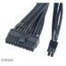 AKASA predlžovací kábel FLEXA P24/ predĺženie 24pinového napájacieho kábla pre MB/ 40cm