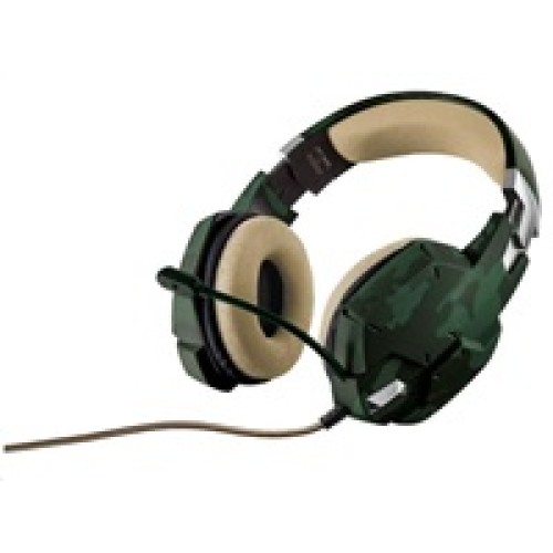 TRUST Sluchátka s mikrofonem GXT 322 Dynamic Headset - zelená kamufláž