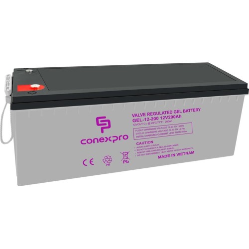 Batéria Conexpro GEL-12-200 GEL, 12V/200Ah, T18-M8, Deep Cycle