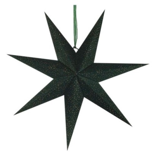 LED hviezda papierová závesná, zelená, 60 cm, vnútorná