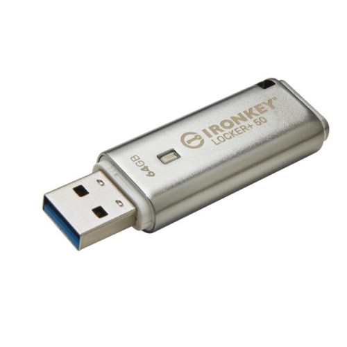KINGSTON 64GB IronKey Locker Plus 50 AES Encrypted, USBtoCloud
