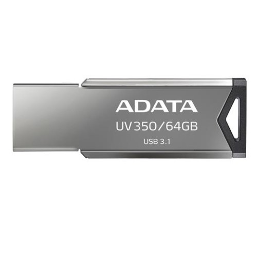 Flashdisk Adata UV350 64GB, USB 3.1, silver, potlač
