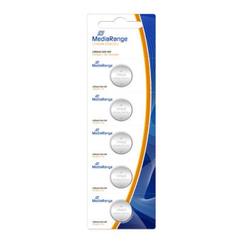 MediaRange Premium lithium baterie Coin Cells, CR1620, 3V, 5ks