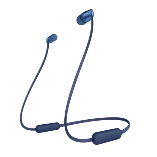 Sony WIC310 bezdrátová Bluetooth sluchátka do uší, ovladač s mikrofonem, modrá