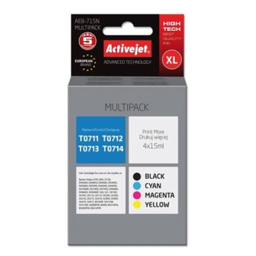 ActiveJet inkoust Epson T0715 new AEB-715N   4x15 ml