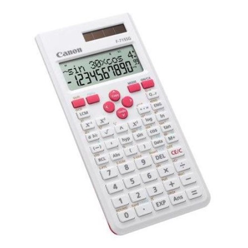 vedecká kalkulačka CANON F-715SG bielo/červená, 250 vedeckých a štatistických funkcií