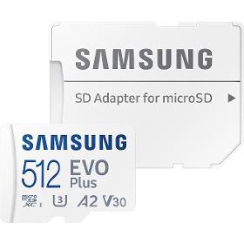 MicroSDXC 512GB EVO Plus+SD adap SAMSUNG