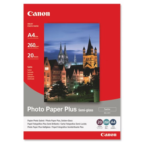 Fotopapier Canon SG-201 A4 saténový, 20ks, 260g/m2