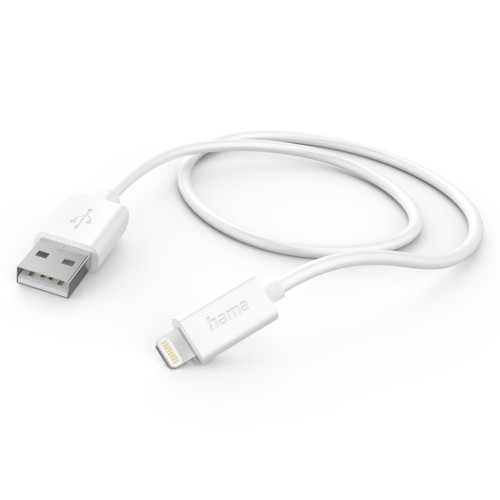 Hama MFi USB kábel pre Apple, USB-A Lightning 1 m, biely