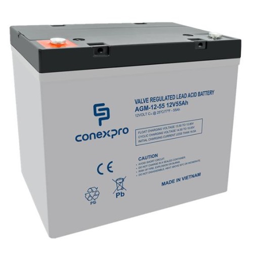 Batéria Conexpro AGM-12-55 VRLA AGM 12V/55Ah, T14
