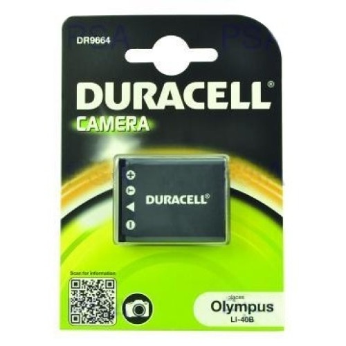 DURACELL Baterie - DR9664 pro Olympus, Nikon NP-45, černá, 630 mAh, 3.7V