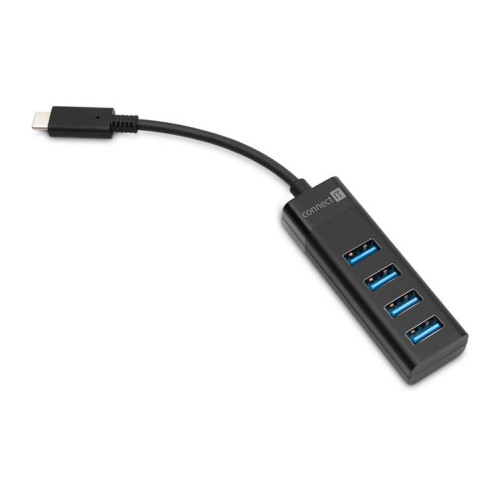 USB hub Connect IT USB-C, 4 porty USB-A 3.0 CHU-6050-BK