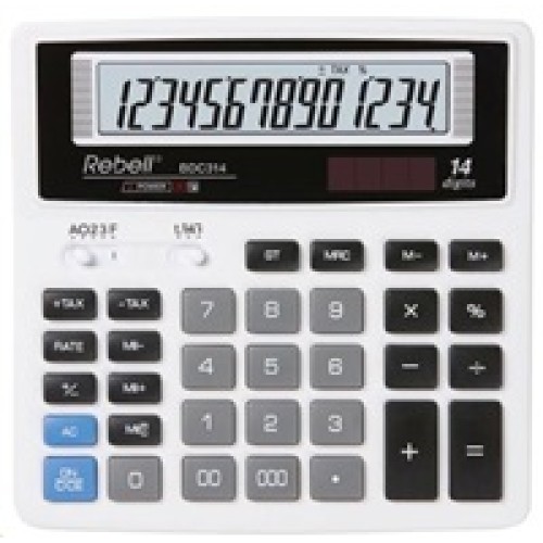 REBELL kalkulačka - BDC314 - bílá