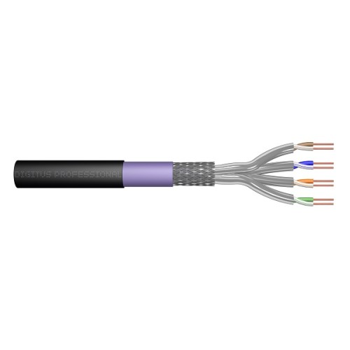 Digitus Cat.7 S/FTP instalační kabel, pro instalaci do země, 500 m, simplexní, PE