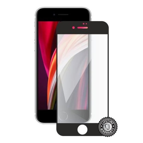 Tvrdené sklo Screenshield iPhone SE (2020) Tempered Glass protection full COVER black