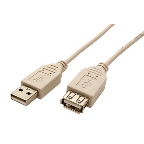 Kábel USB 2.0 A-A 5 m prodlužovací, bílý/šedý
