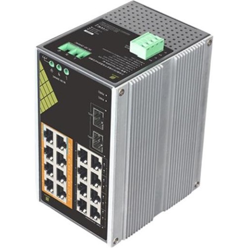 Switch Conexpro GNT-IG1218F8-AC priemyselný, na DIN lištu, 8x GLAN, 8x GLAN s PoE, 2x SFP