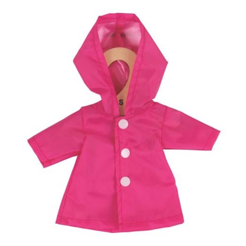 Hračka Bigjigs Toys ružový kabátik pre bábiku 28 cm
