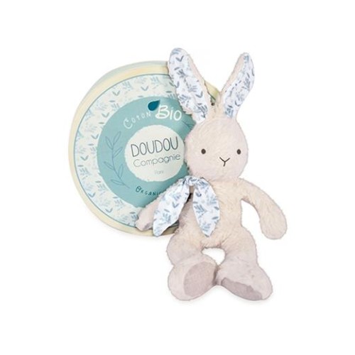 Hračka Doudou béžový plyšový králik z BIO bavlny 25 cm