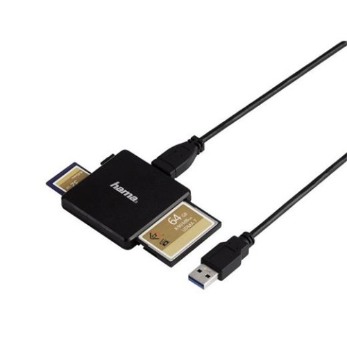 Čítačka kariet Hama Multi USB 3.0, SD/microSD/CF černá