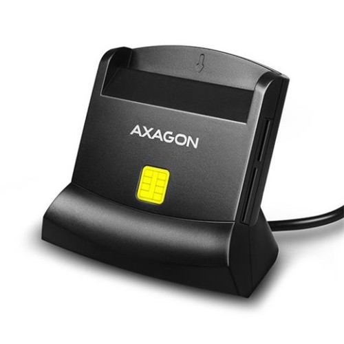 Čítačka kariet AXAGON CRE-SM2, USB-A StandReader 4-slot čtečka Smart card (eObčanka) + SD/microSD/SIM, kábel 1.3 m