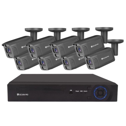 Kamerový set Securia Pro NVR8CHV5S-B IP, 5Mpx, 8 kamery, PoE NVR, čierna