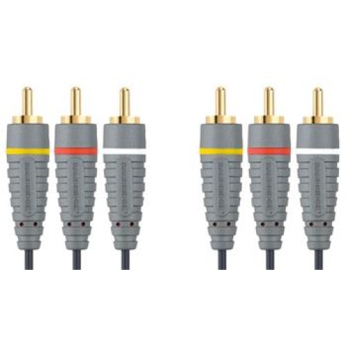 Bandridge kábel, 3x CINCH konektor - 3x CINCH konektor, 1.5m